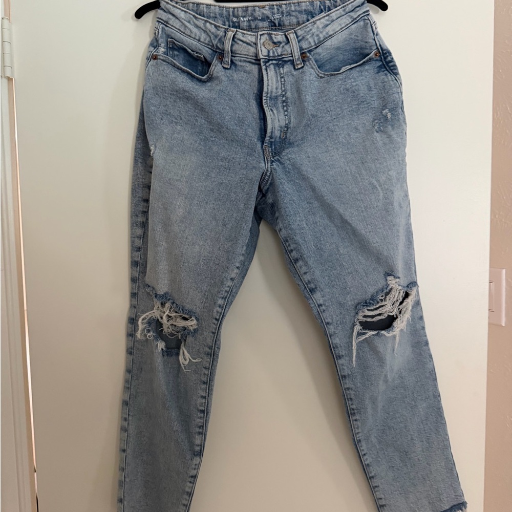 Old Navy Light Blue Distressed Women's Jeans